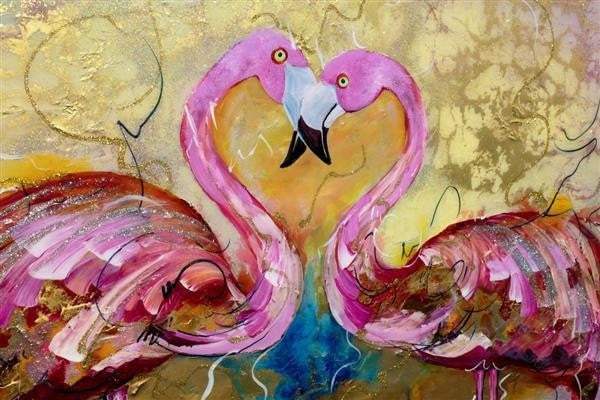 Together - SOLD by artist Rozanne Bell - Wyecliffe Galleries