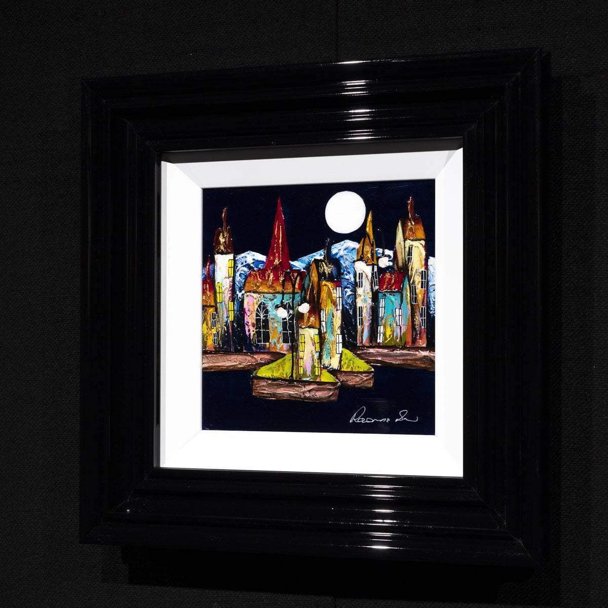Town at Night - Original - SOLD by artist Rozanne Bell - Wyecliffe Galleries