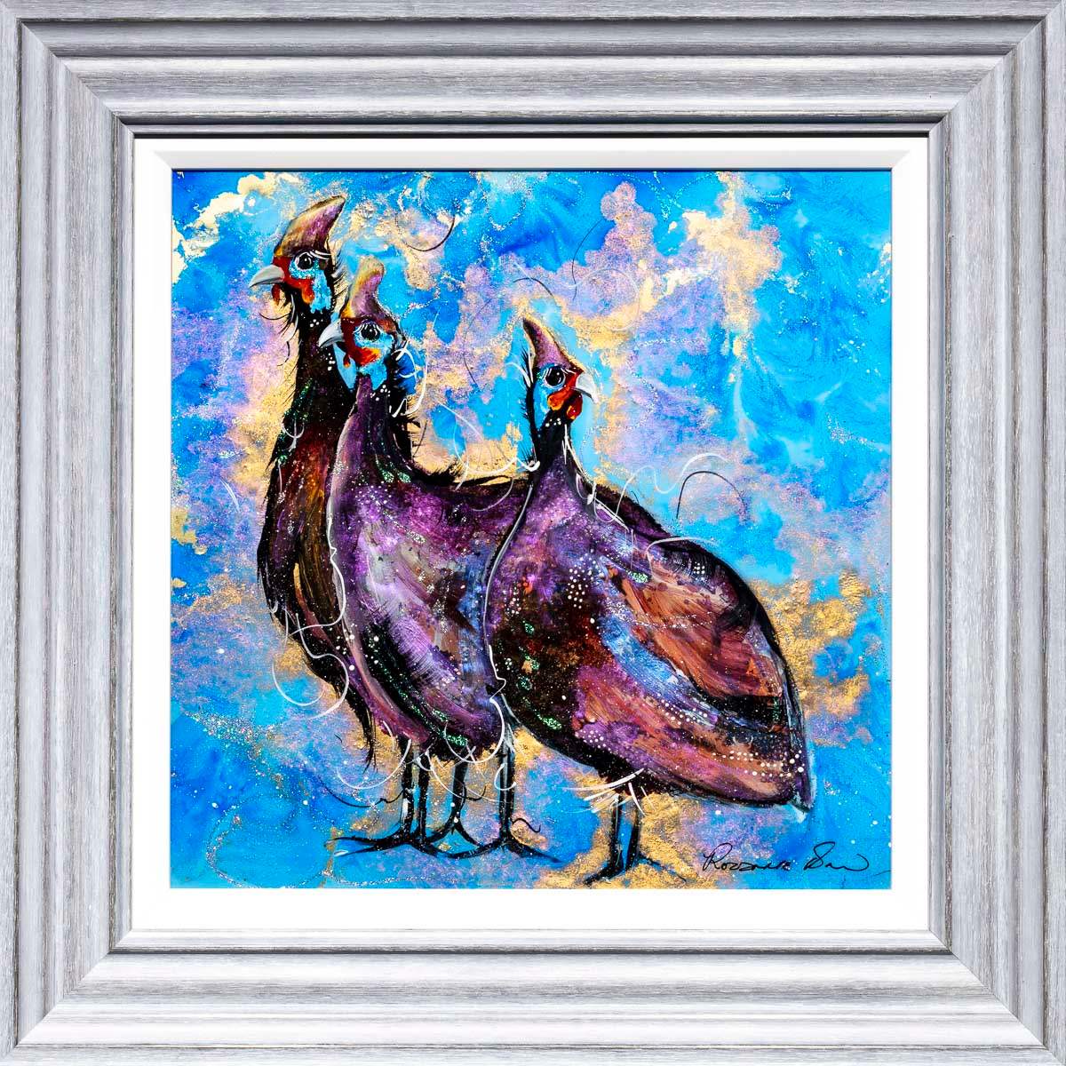 Triple Trouble - Original - SOLD by artist Rozanne Bell - Wyecliffe Galleries