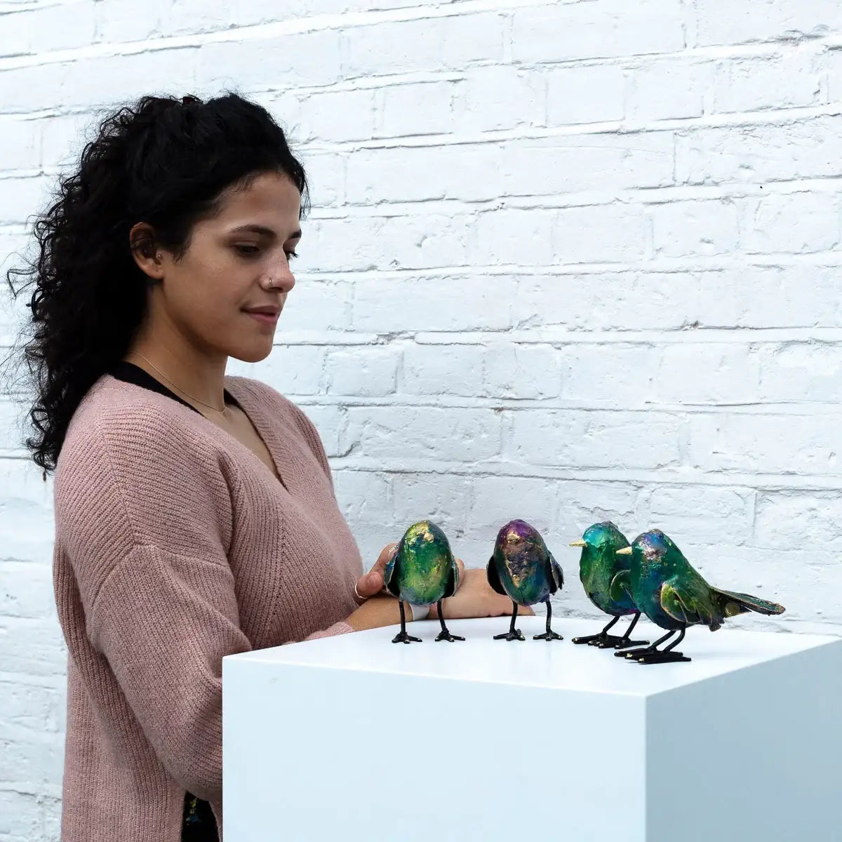 Tweet Tweet - Original Sculpture - SOLD by artist Rozanne Bell - Wyecliffe Galleries
