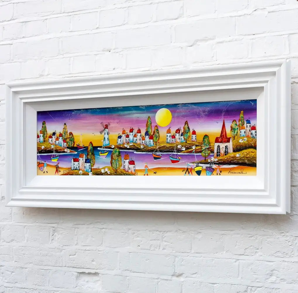 Twilight Harbour - Original - SOLD by artist Rozanne Bell - Wyecliffe Galleries