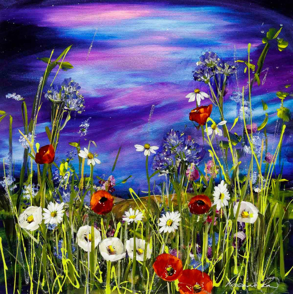 Twilight Meadow - Original - SOLD by artist Rozanne Bell - Wyecliffe Galleries