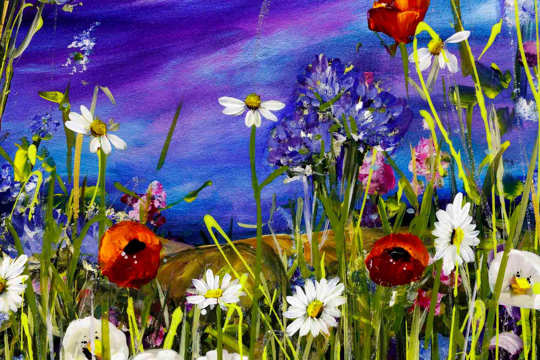 Twilight Meadow - Original - SOLD by artist Rozanne Bell - Wyecliffe Galleries