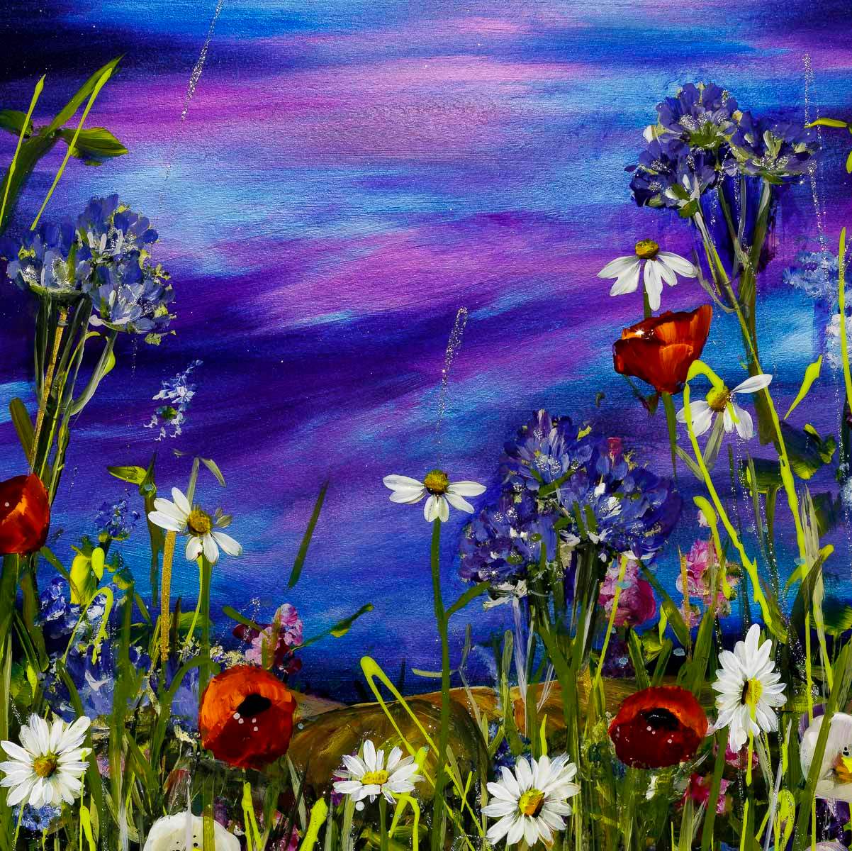 Twilight Meadow - Original - SOLD by artist Rozanne Bell - Wyecliffe Galleries