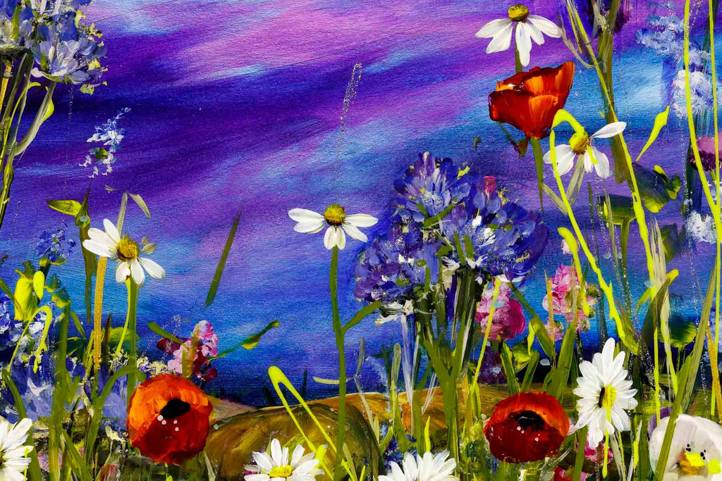 Twilight Meadow - Original - SOLD by artist Rozanne Bell - Wyecliffe Galleries