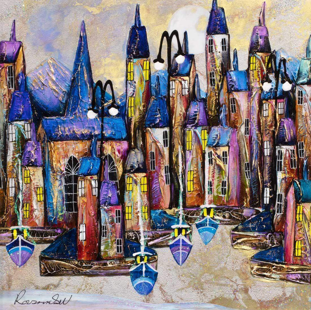 Twilight Tide - Original - SOLD by artist Rozanne Bell - Wyecliffe Galleries