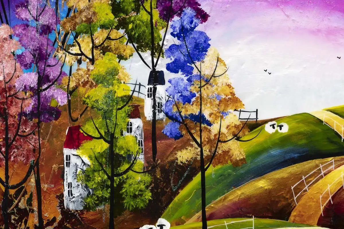 Under the Moon - Original - SOLD by artist Rozanne Bell - Wyecliffe Galleries