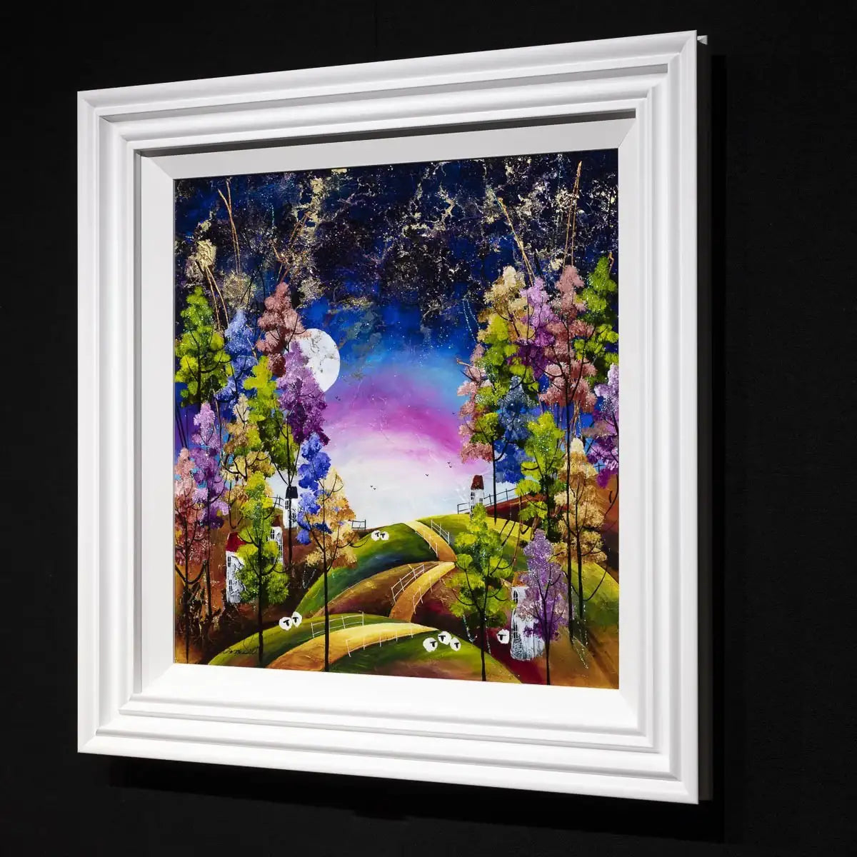 Under the Moon - Original - SOLD by artist Rozanne Bell - Wyecliffe Galleries