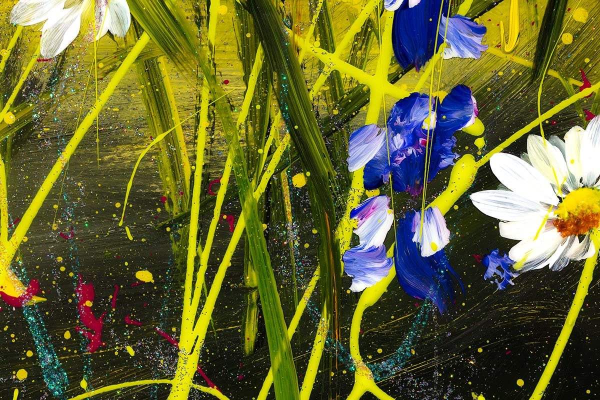 Vibrant Meadow - Original - SOLD by artist Rozanne Bell - Wyecliffe Galleries