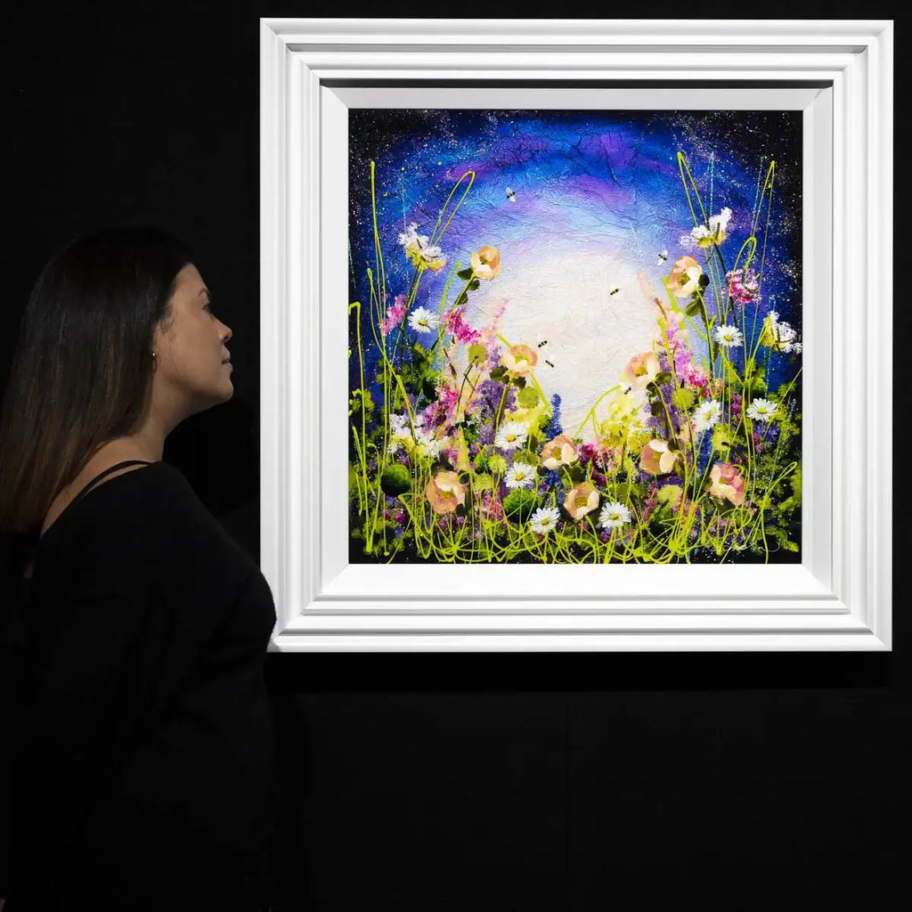 Violet Fields - Original - SOLD by artist Rozanne Bell - Wyecliffe Galleries