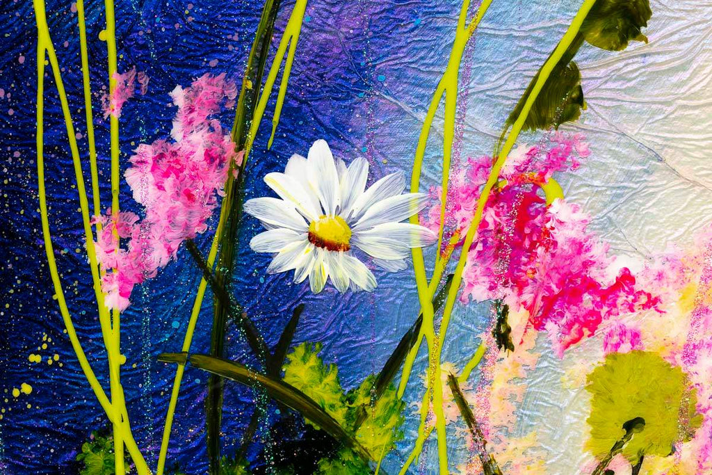 Violet Fields - Original - SOLD by artist Rozanne Bell - Wyecliffe Galleries