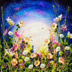 Violet Fields - Original - SOLD by artist Rozanne Bell - Wyecliffe Galleries