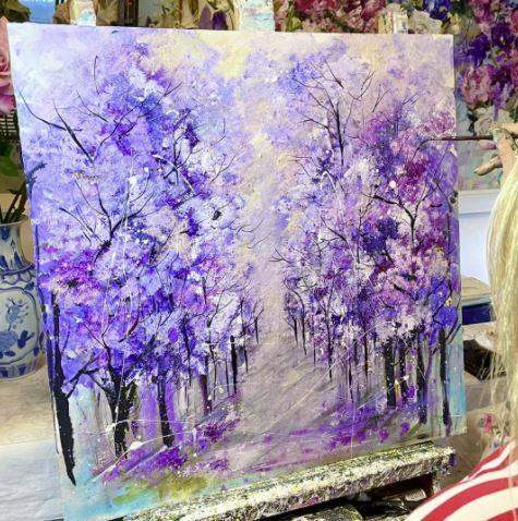 Violet Vision - Original - SOLD by artist Rozanne Bell - Wyecliffe Galleries