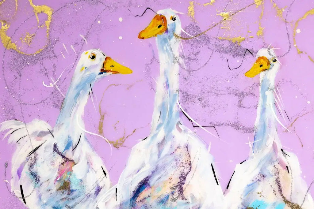 Waddle Along Now - Original by artist Rozanne Bell - Wyecliffe Galleries