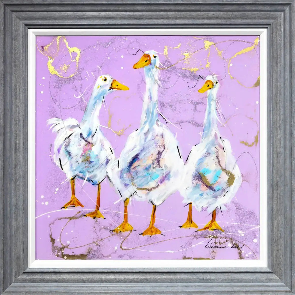 Waddle Along Now - Original by artist Rozanne Bell - Wyecliffe Galleries