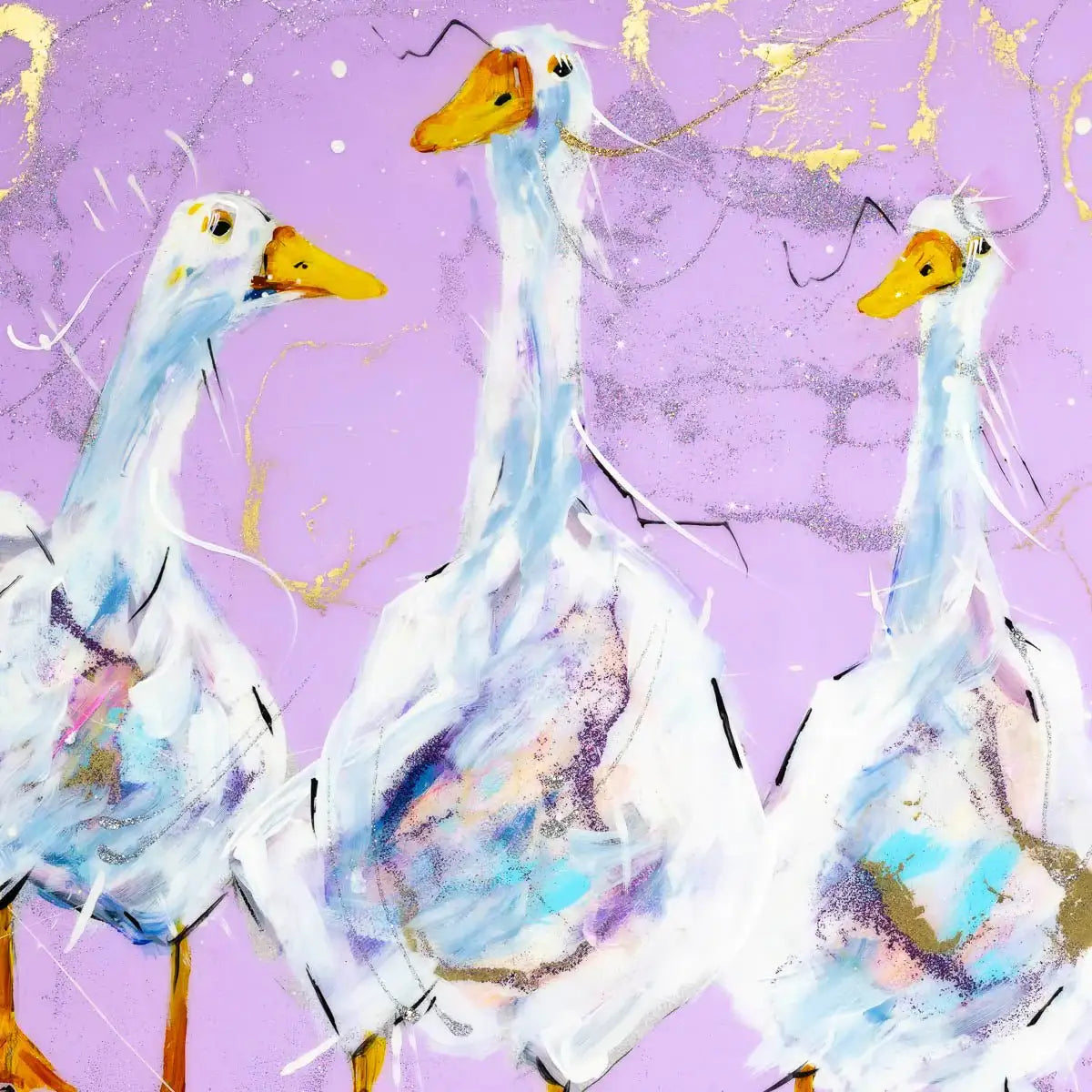 Waddle Along Now - Original by artist Rozanne Bell - Wyecliffe Galleries