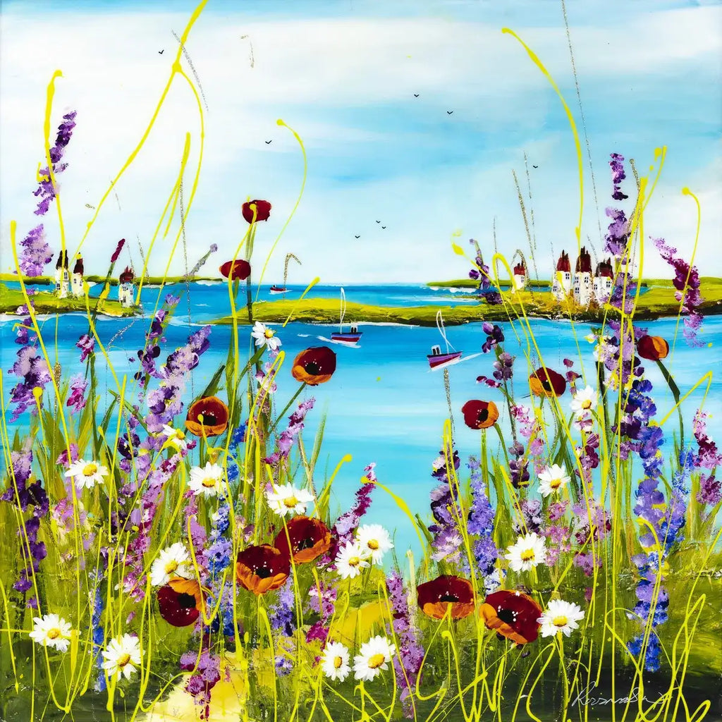 Walk to the Shore - Original - SOLD by artist Rozanne Bell - Wyecliffe Galleries