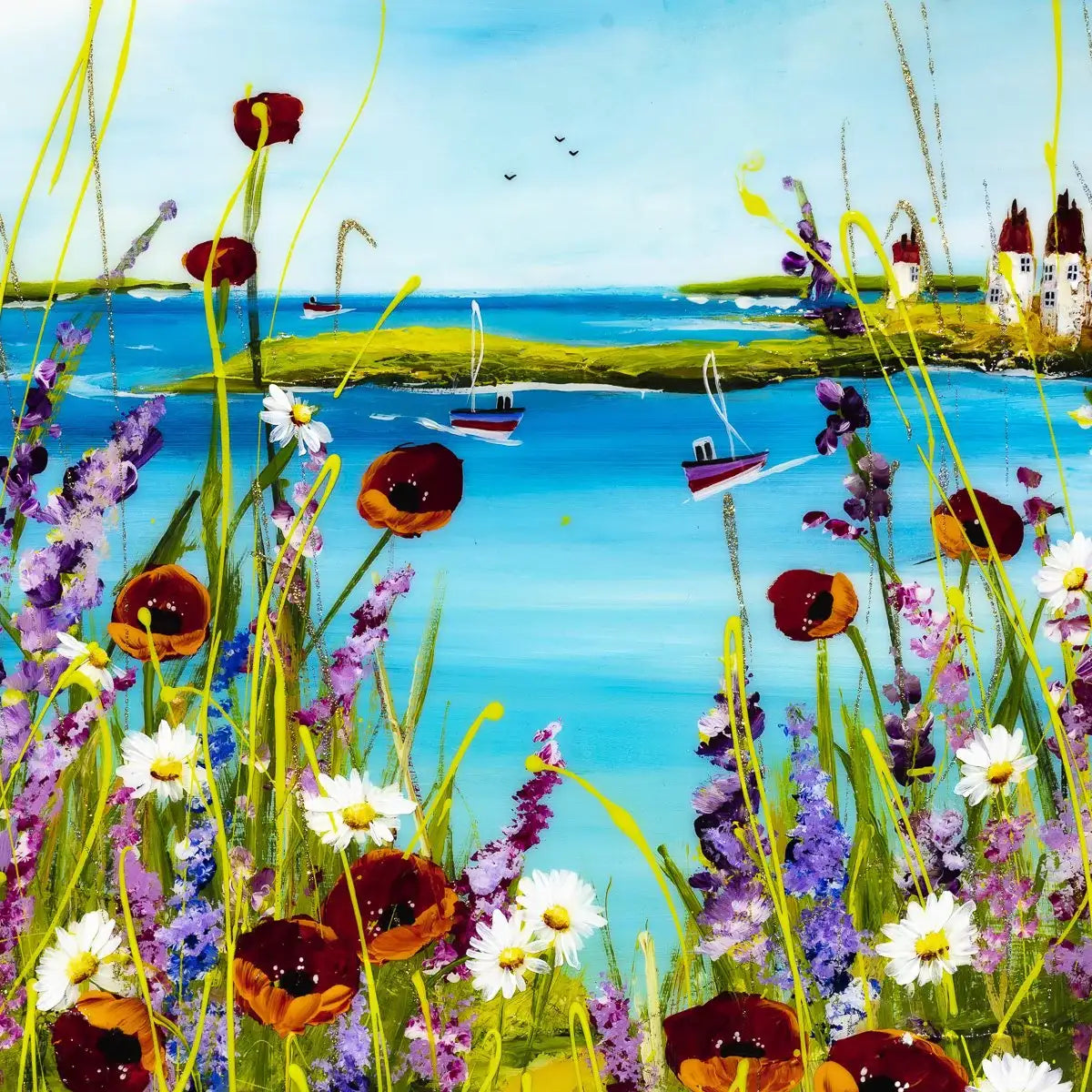 Walk to the Shore - Original - SOLD by artist Rozanne Bell - Wyecliffe Galleries