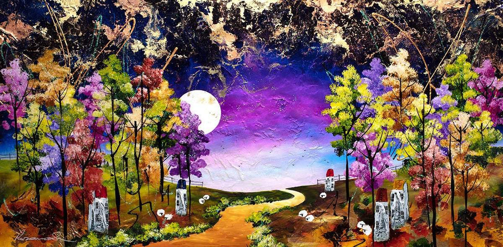 Walkway to the Moon - Original - SOLD by artist Rozanne Bell - Wyecliffe Galleries
