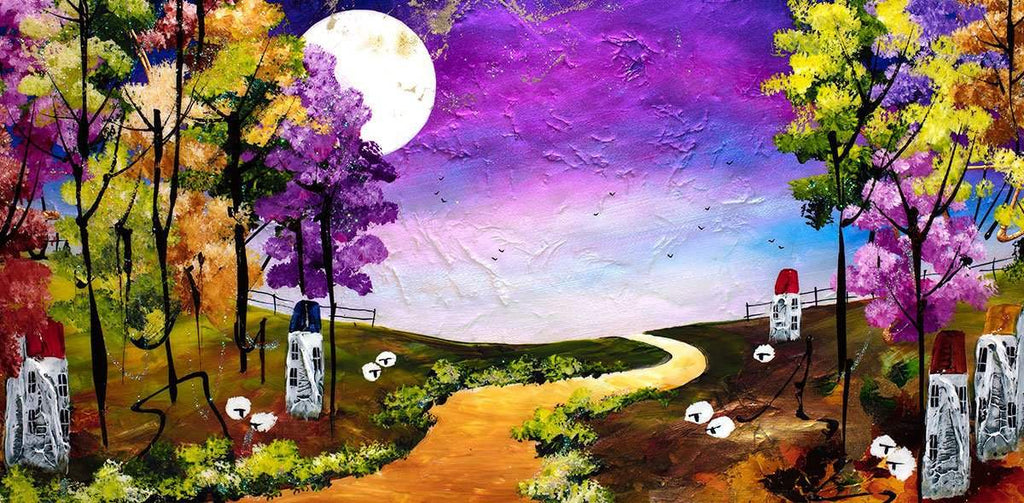 Walkway to the Moon - Original - SOLD by artist Rozanne Bell - Wyecliffe Galleries