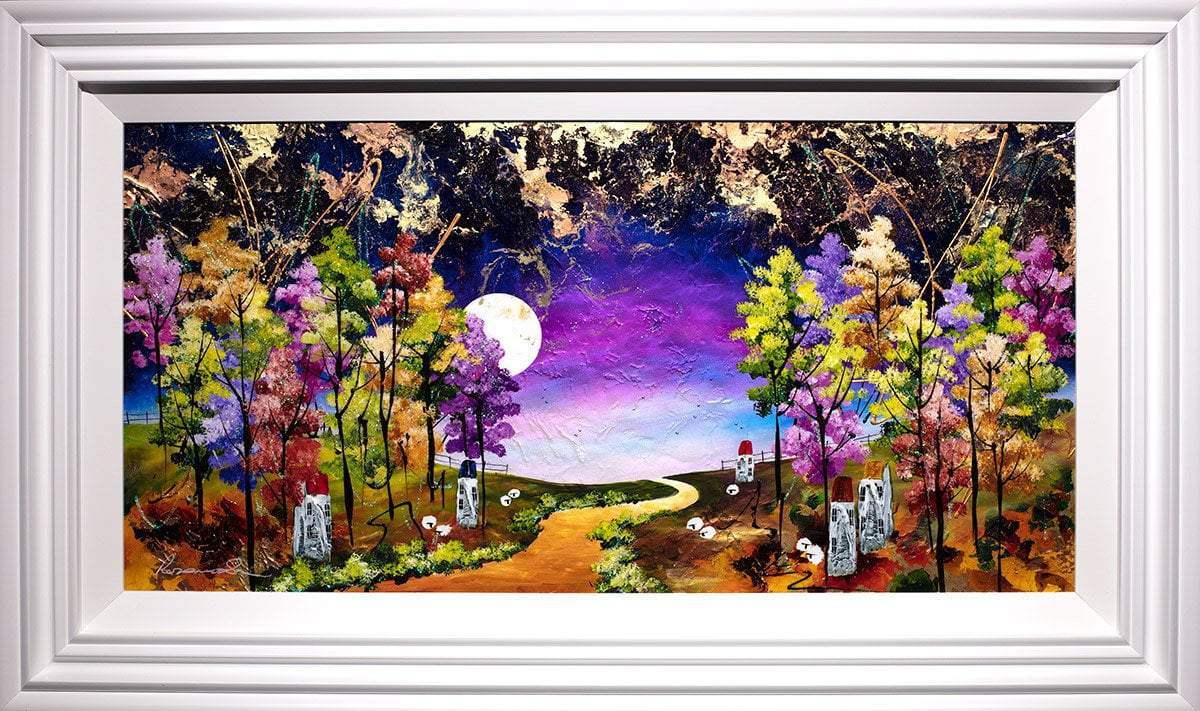 Walkway to the Moon - Original - SOLD by artist Rozanne Bell - Wyecliffe Galleries