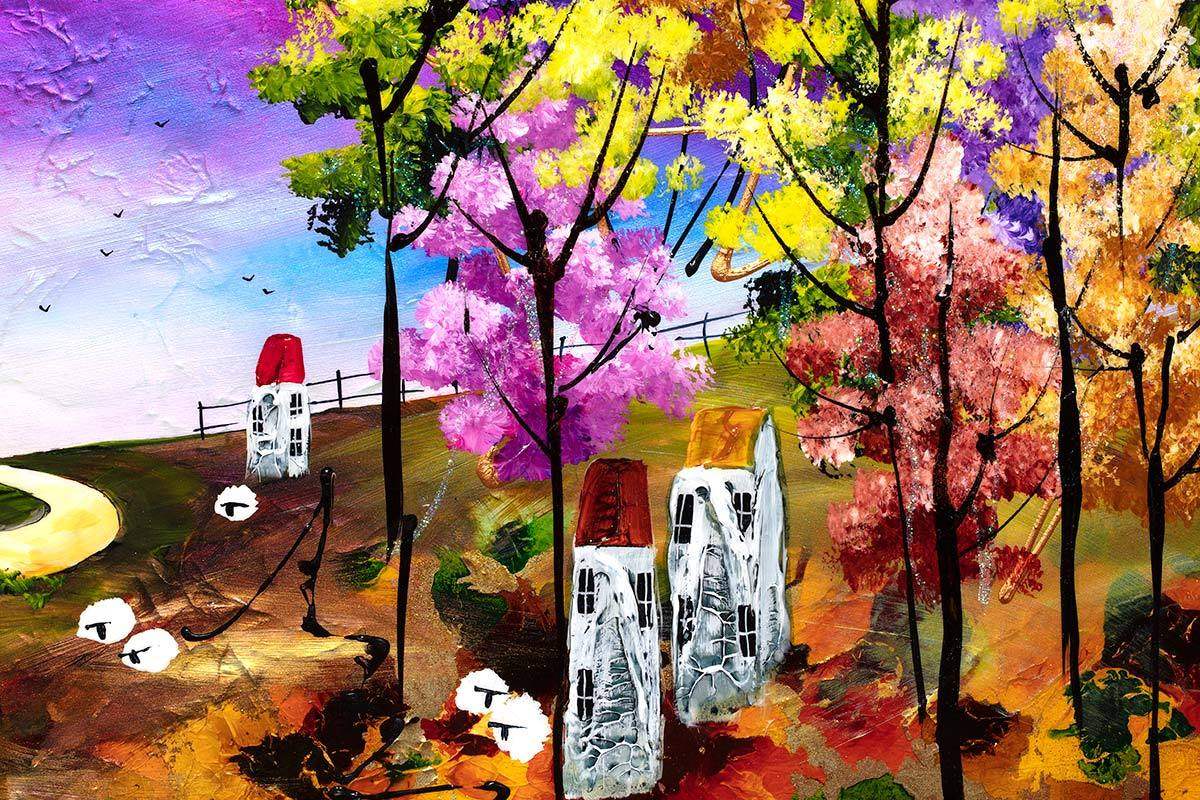 Walkway to the Moon - Original - SOLD by artist Rozanne Bell - Wyecliffe Galleries