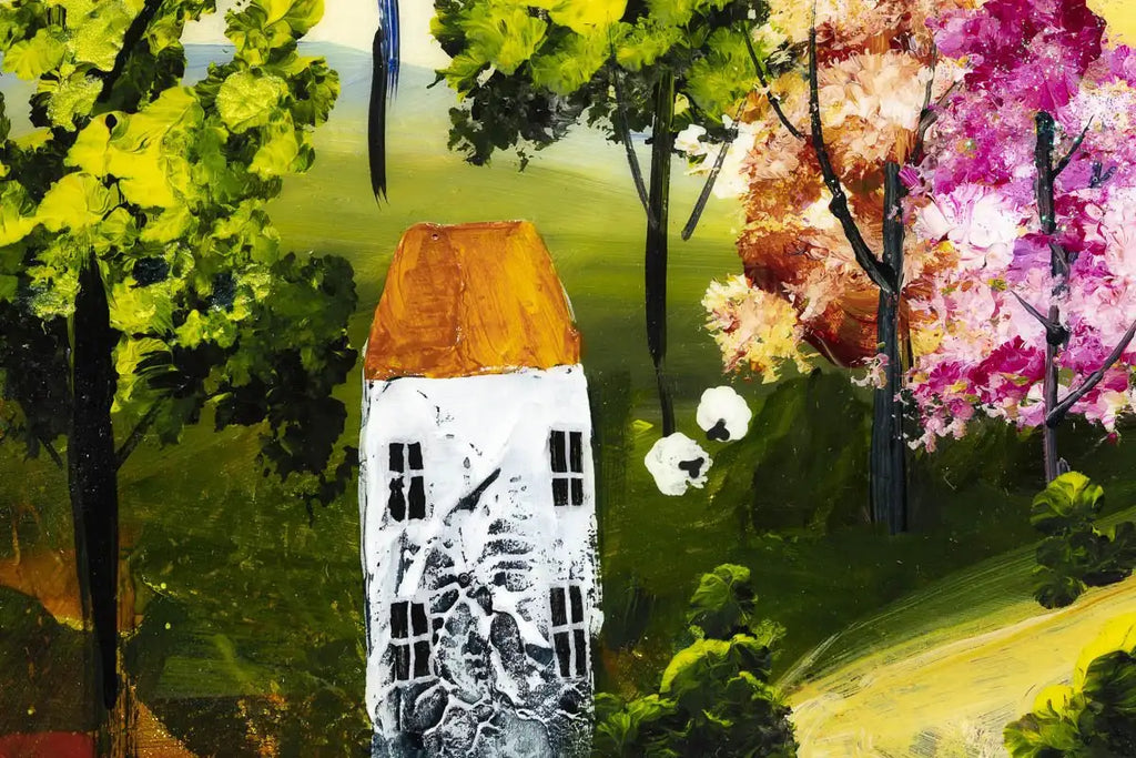 Walkway to the Moon - Original - SOLD by artist Rozanne Bell - Wyecliffe Galleries