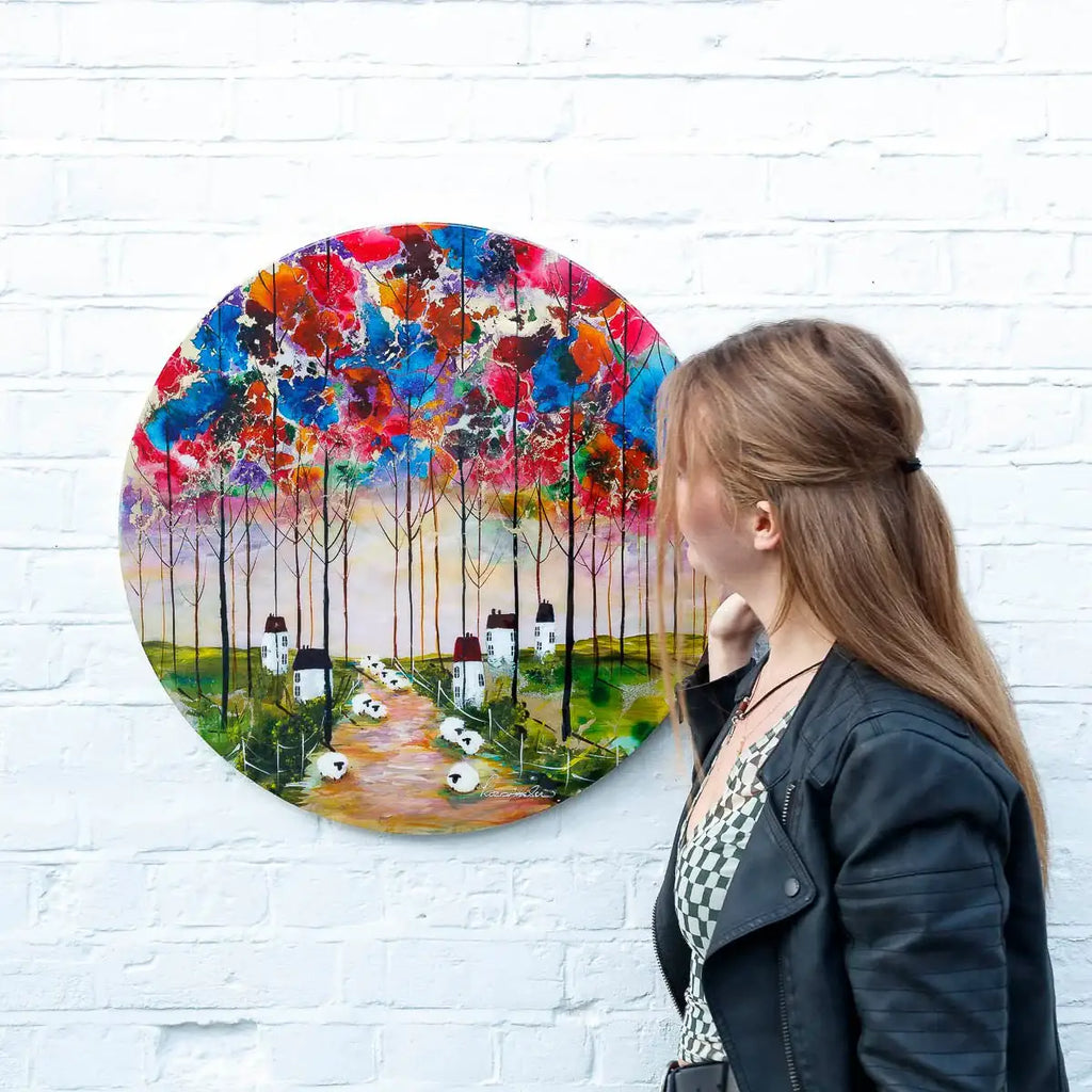 Wandering Sheep - Original - SOLD by artist Rozanne Bell - Wyecliffe Galleries