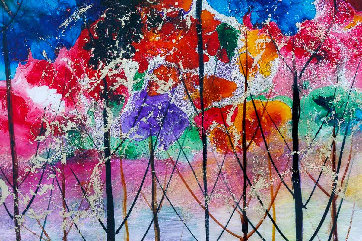 Wandering Sheep - Original - SOLD by artist Rozanne Bell - Wyecliffe Galleries