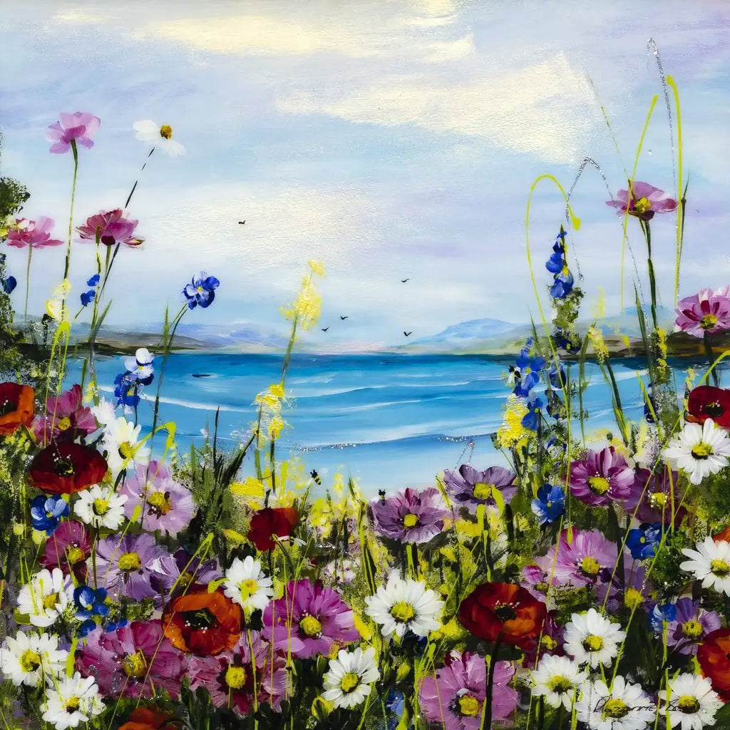 Watching The Waves - Original - SOLD by artist Rozanne Bell - Wyecliffe Galleries