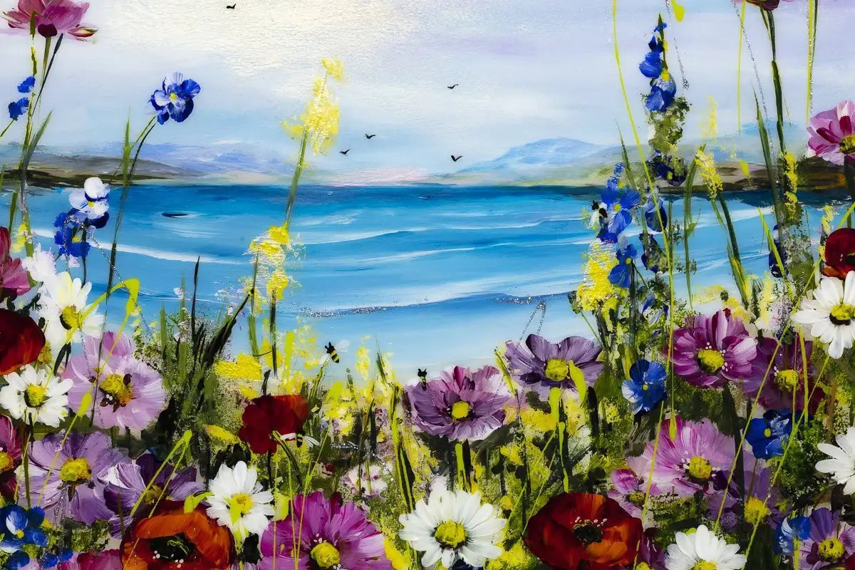 Watching The Waves - Original - SOLD by artist Rozanne Bell - Wyecliffe Galleries