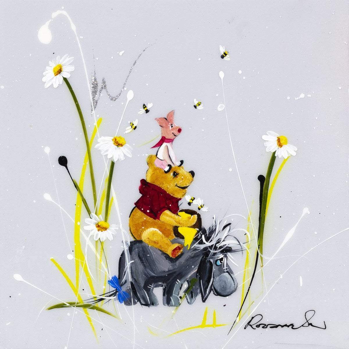 We Will Be Friends Until Forever - Original Set of 4 - SOLD by artist Rozanne Bell - Wyecliffe Galleries