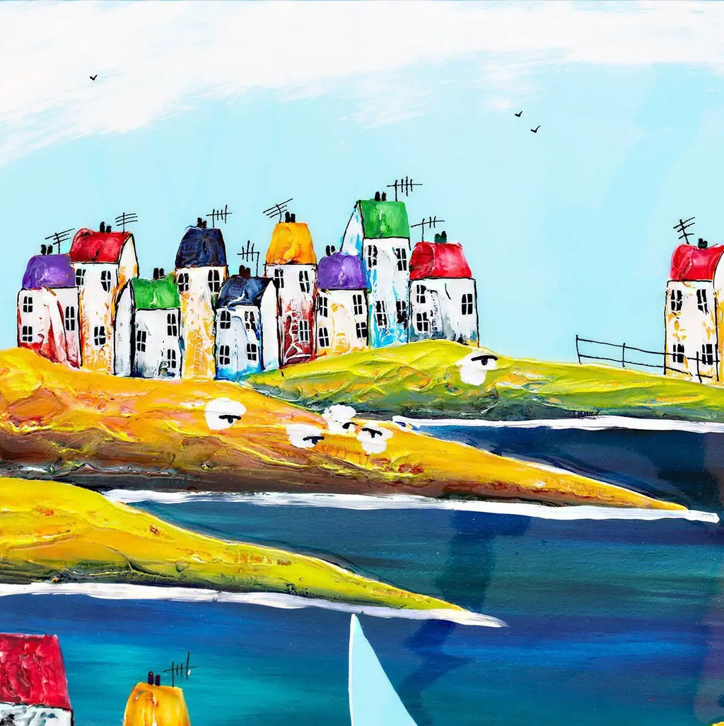 What We Did On Our Holiday- Original - SOLD by artist Rozanne Bell - Wyecliffe Galleries