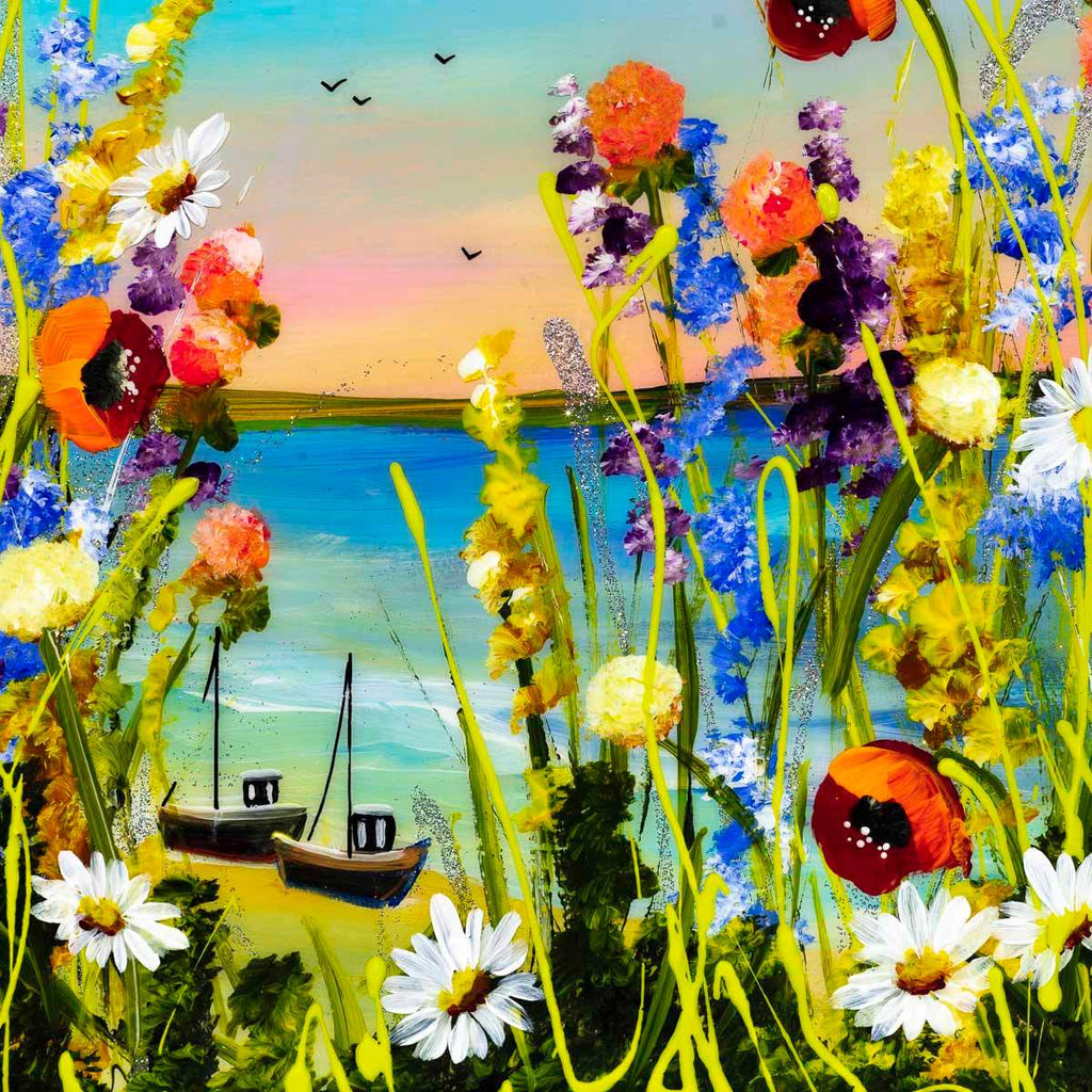 Wild Blooms - Original - SOLD by artist Rozanne Bell - Wyecliffe Galleries