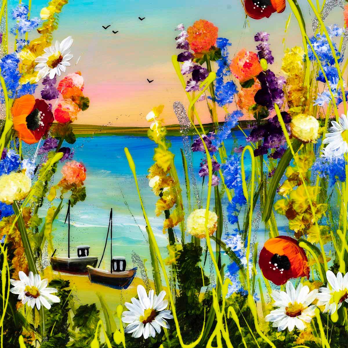 Wild Blooms - Original - SOLD by artist Rozanne Bell - Wyecliffe Galleries