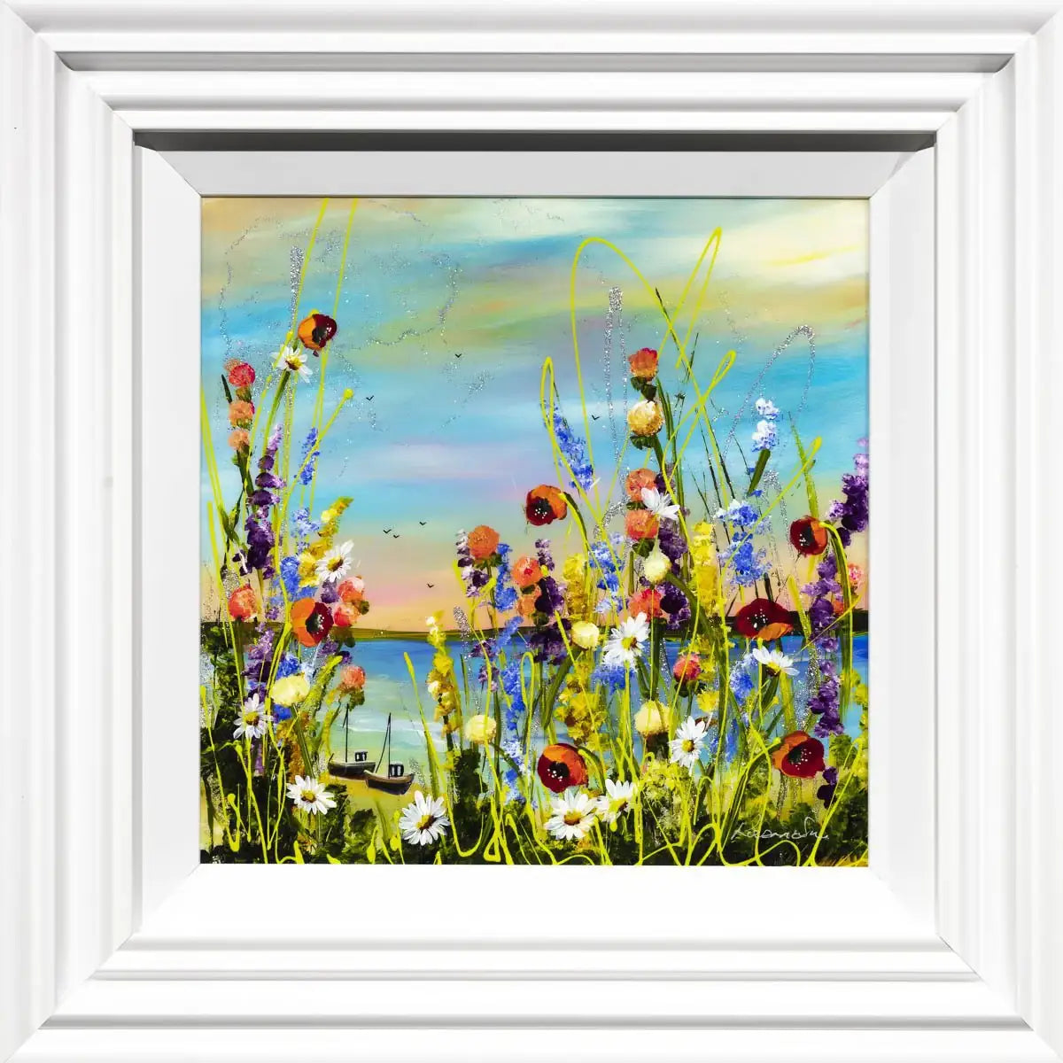 Wild Blooms - Original - SOLD by artist Rozanne Bell - Wyecliffe Galleries