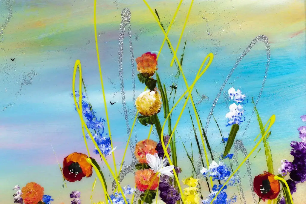 Wild Blooms - Original - SOLD by artist Rozanne Bell - Wyecliffe Galleries