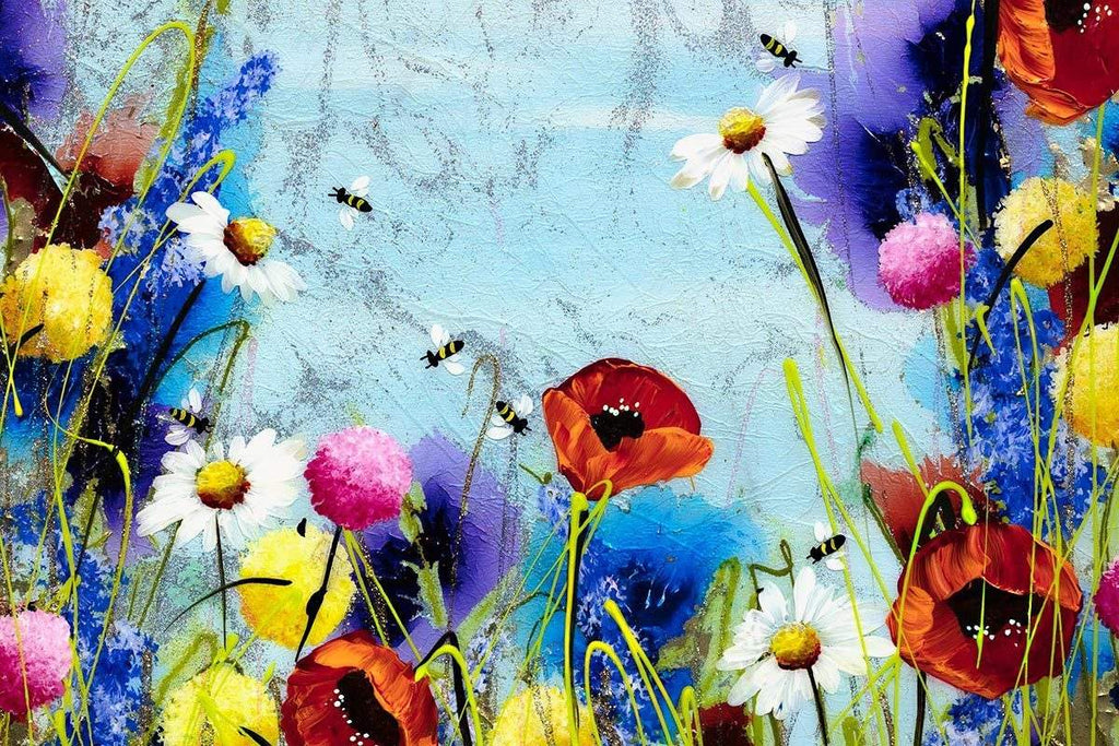 Wild Flowers - Original - SOLD by artist Rozanne Bell - Wyecliffe Galleries