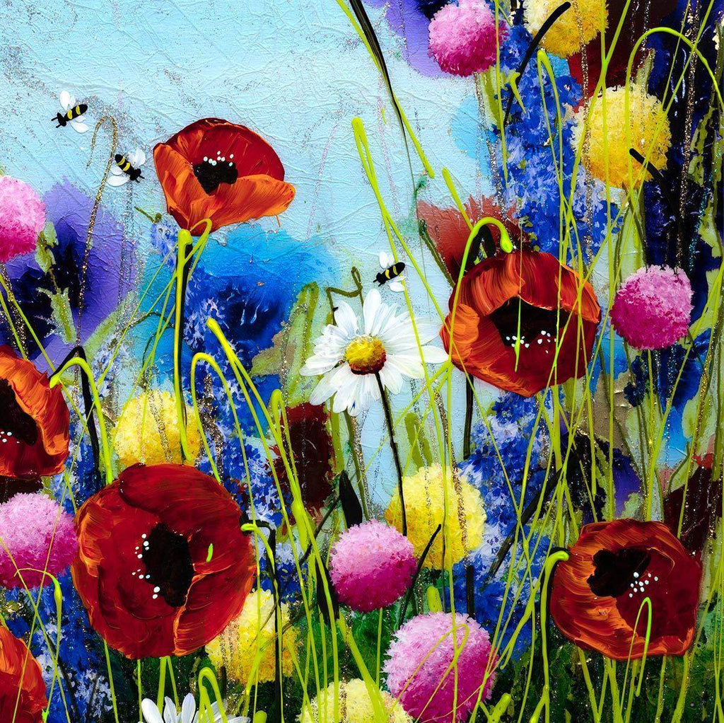 Wild Flowers - Original - SOLD by artist Rozanne Bell - Wyecliffe Galleries