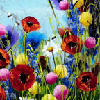 Wild Flowers - Original - SOLD by artist Rozanne Bell - Wyecliffe Galleries