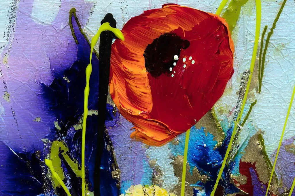 Wild Flowers - Original - SOLD by artist Rozanne Bell - Wyecliffe Galleries