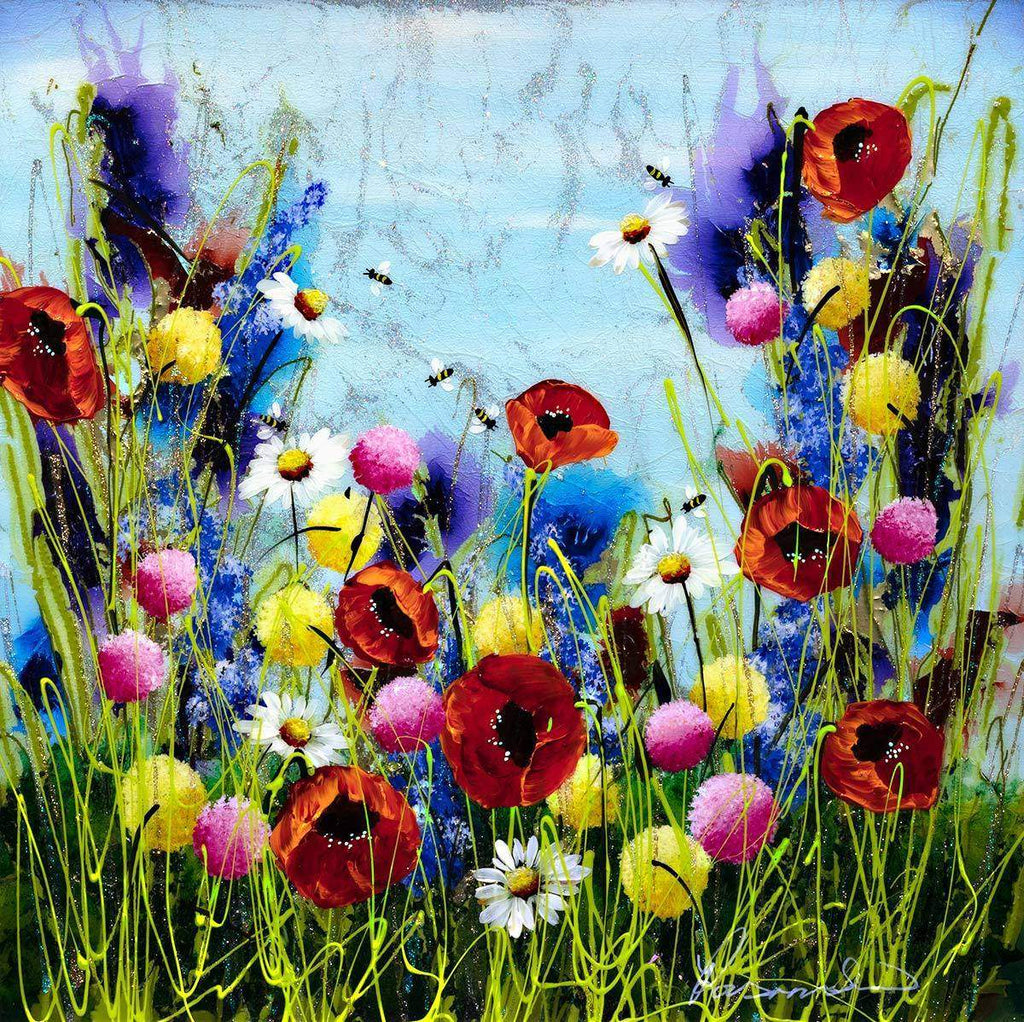 Wild Flowers - Original - SOLD by artist Rozanne Bell - Wyecliffe Galleries