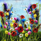 Wild Flowers - Original - SOLD by artist Rozanne Bell - Wyecliffe Galleries