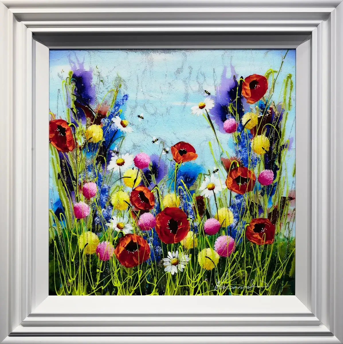Wild Flowers - Original - SOLD by artist Rozanne Bell - Wyecliffe Galleries