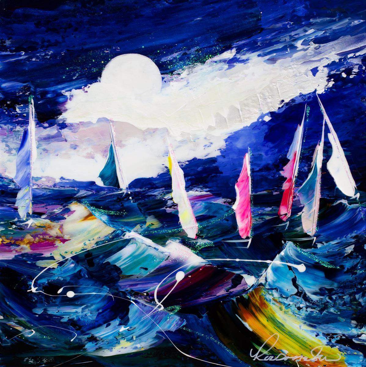 Wild Waters - Original - SOLD by artist Rozanne Bell - Wyecliffe Galleries