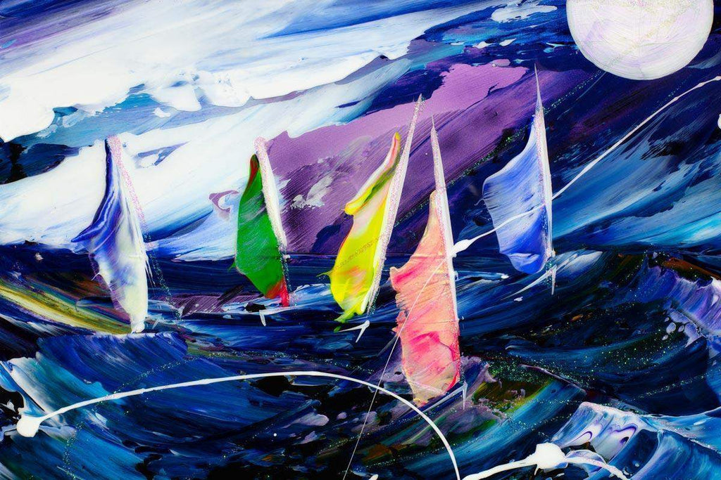 Wild Waves - Original - SOLD by artist Rozanne Bell - Wyecliffe Galleries