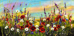 Wildflower Meadow I - Original - SOLD by artist Rozanne Bell - Wyecliffe Galleries