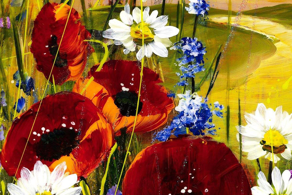 Wildflower Meadow I - Original - SOLD by artist Rozanne Bell - Wyecliffe Galleries