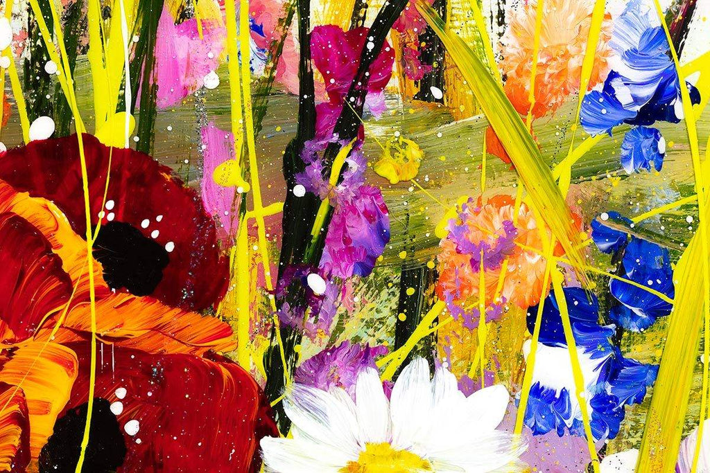 Wildflower Meadow II - Original - SOLD by artist Rozanne Bell - Wyecliffe Galleries