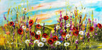 Wildflower Meadow II - Original - SOLD by artist Rozanne Bell - Wyecliffe Galleries